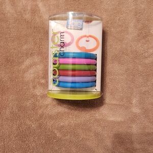 Joie Colorful Silicone Coaster Charm Set Of 6